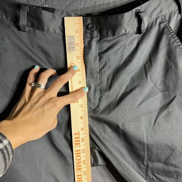 Nike Golf Dri-Fit Pants Mens 34x32 Black‎ Flat Front Poly Blend Straight Leg Zip - Picture 9 of 16
